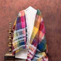 Rainbow Charm Handloom Kala Cotton Suit Set with Mirror Work
