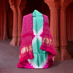Mehfil-e-Rang Clamp Dye Bandhej Ensemble